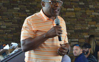 Blair Thomas carries the mental health ball to Bo Tkach golf tourney
